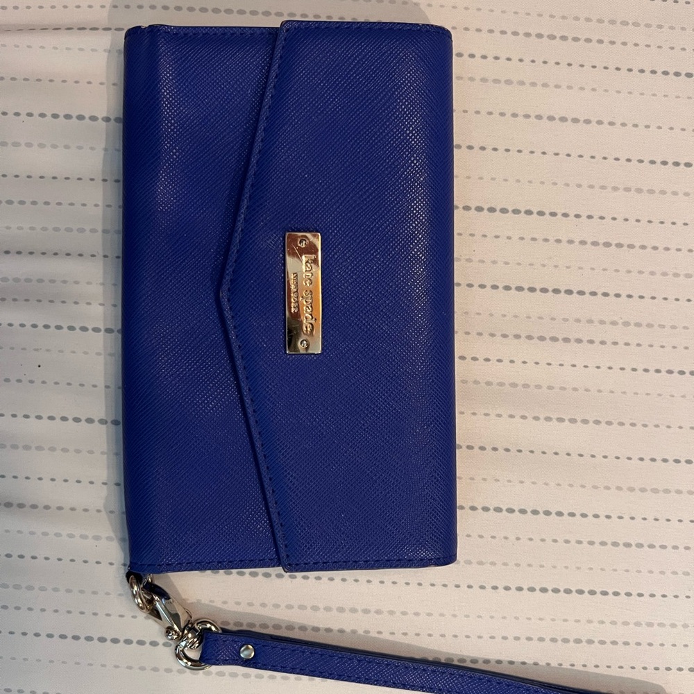 Kate Spade Blue Wristlet Wallet